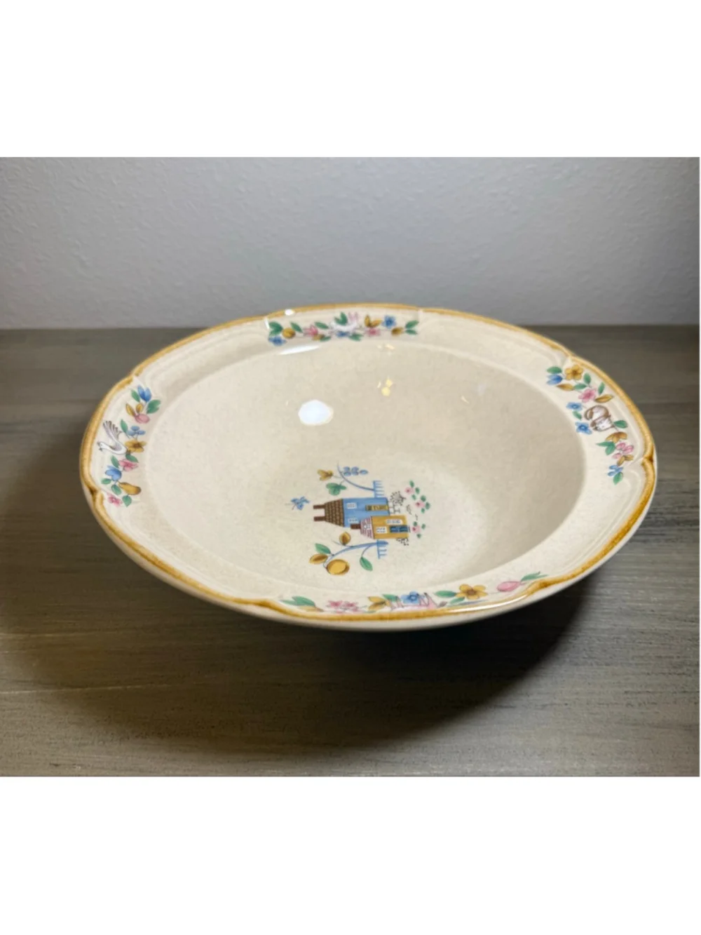 Vintage International Heartland Stoneware 9 Inch Serving Bowl Japan Cottagecore